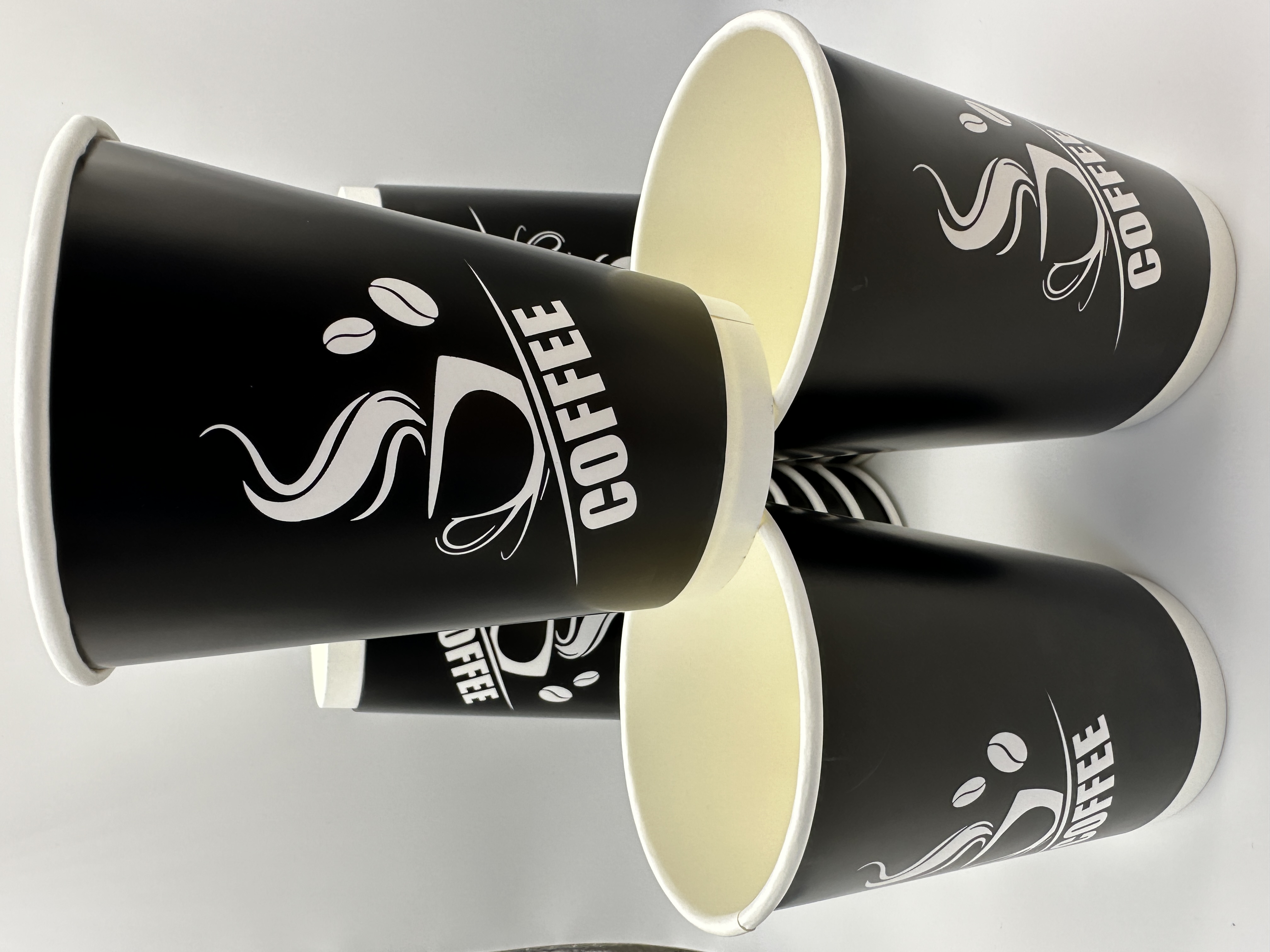 12OZ Double Wall Black Coffee Paper Cups