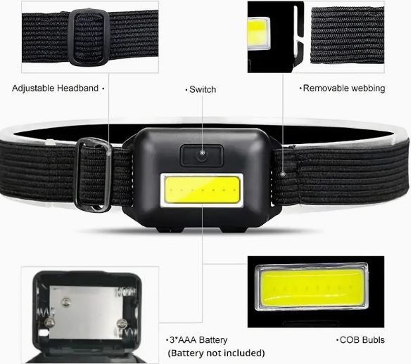 LED Stealth Headlamp with Adjustable Headband
