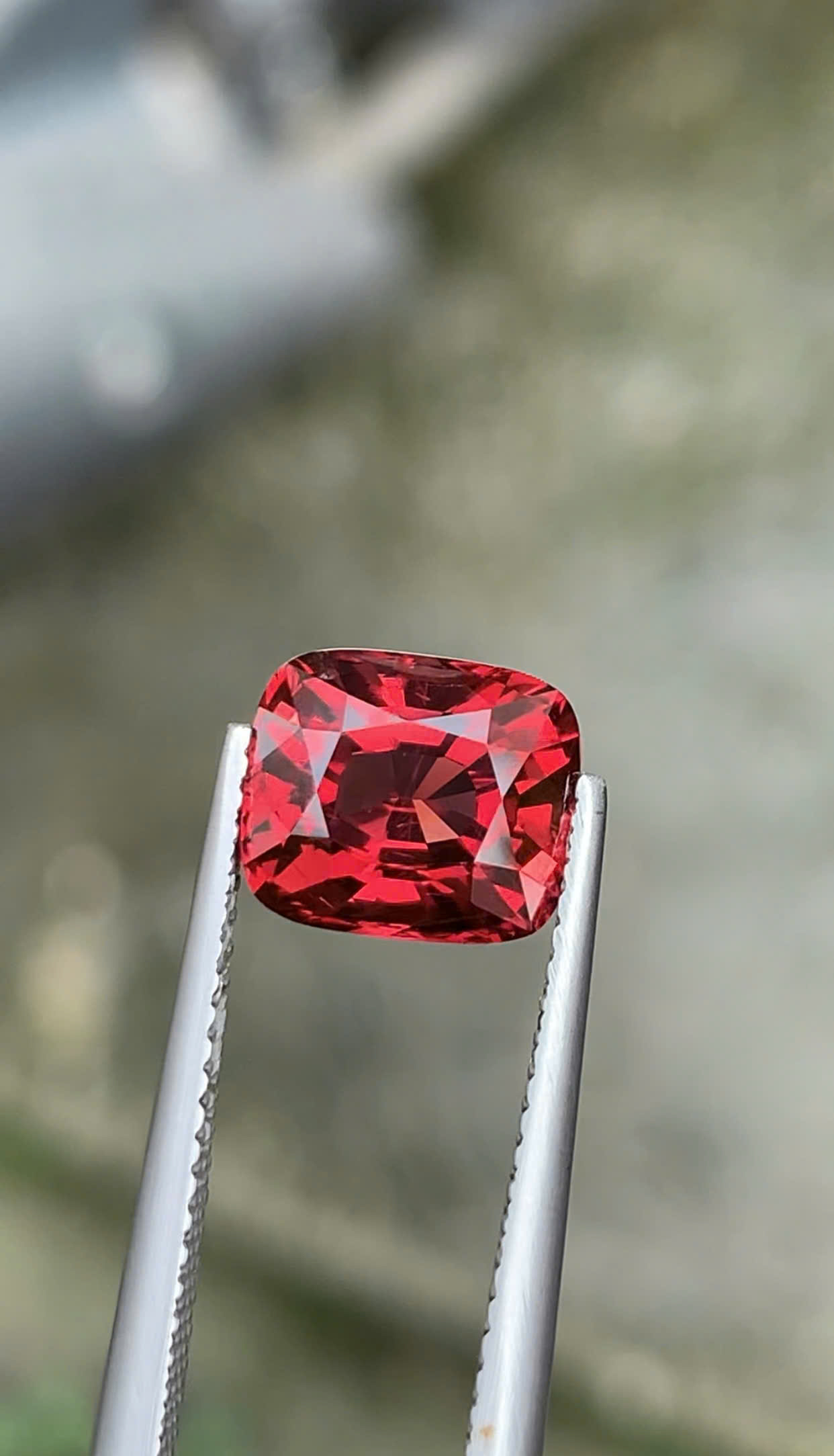 Cushion-Cut Red Spinel