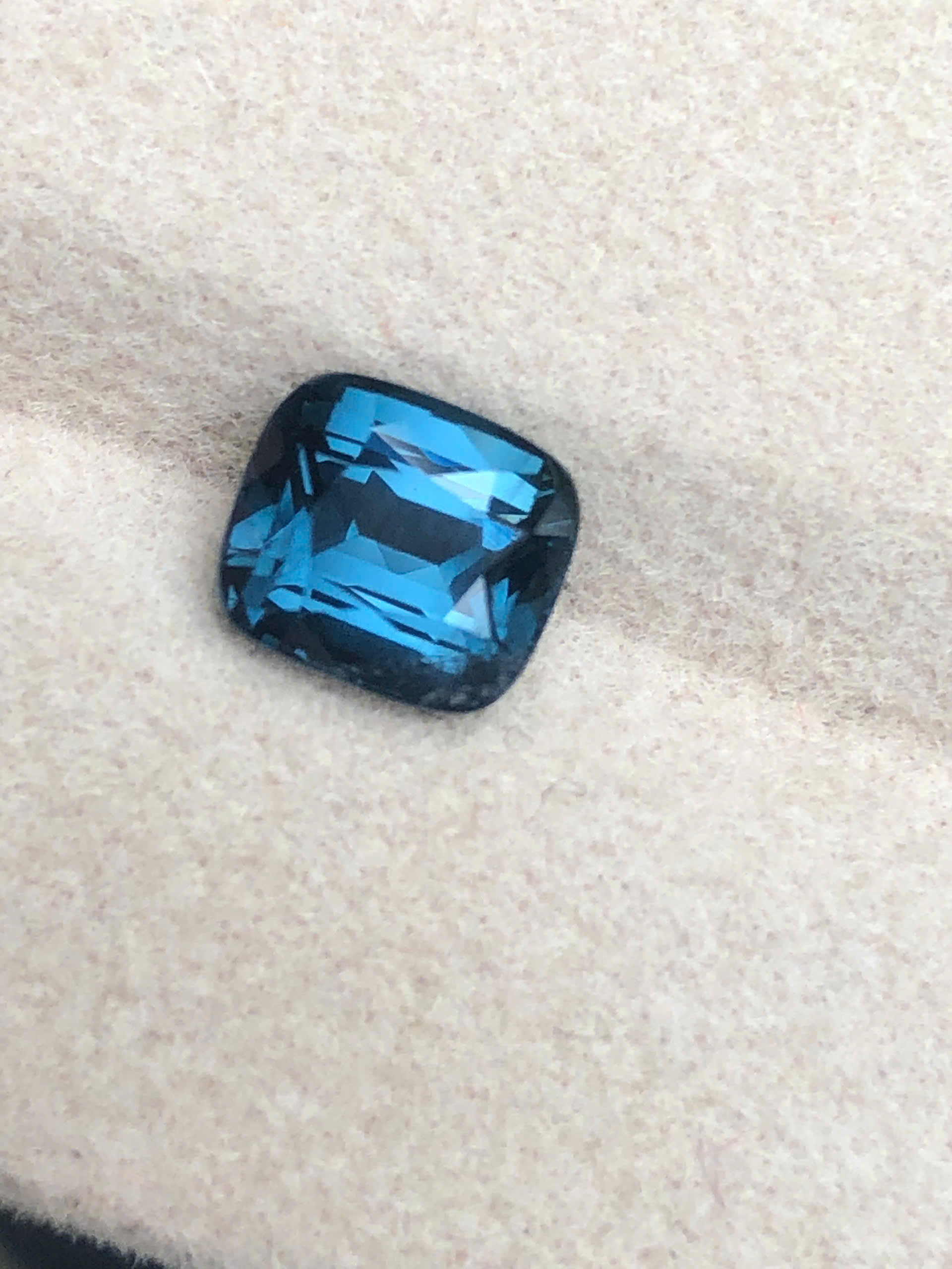 royal Blue Cushion-Cut Spinel Gemstone
