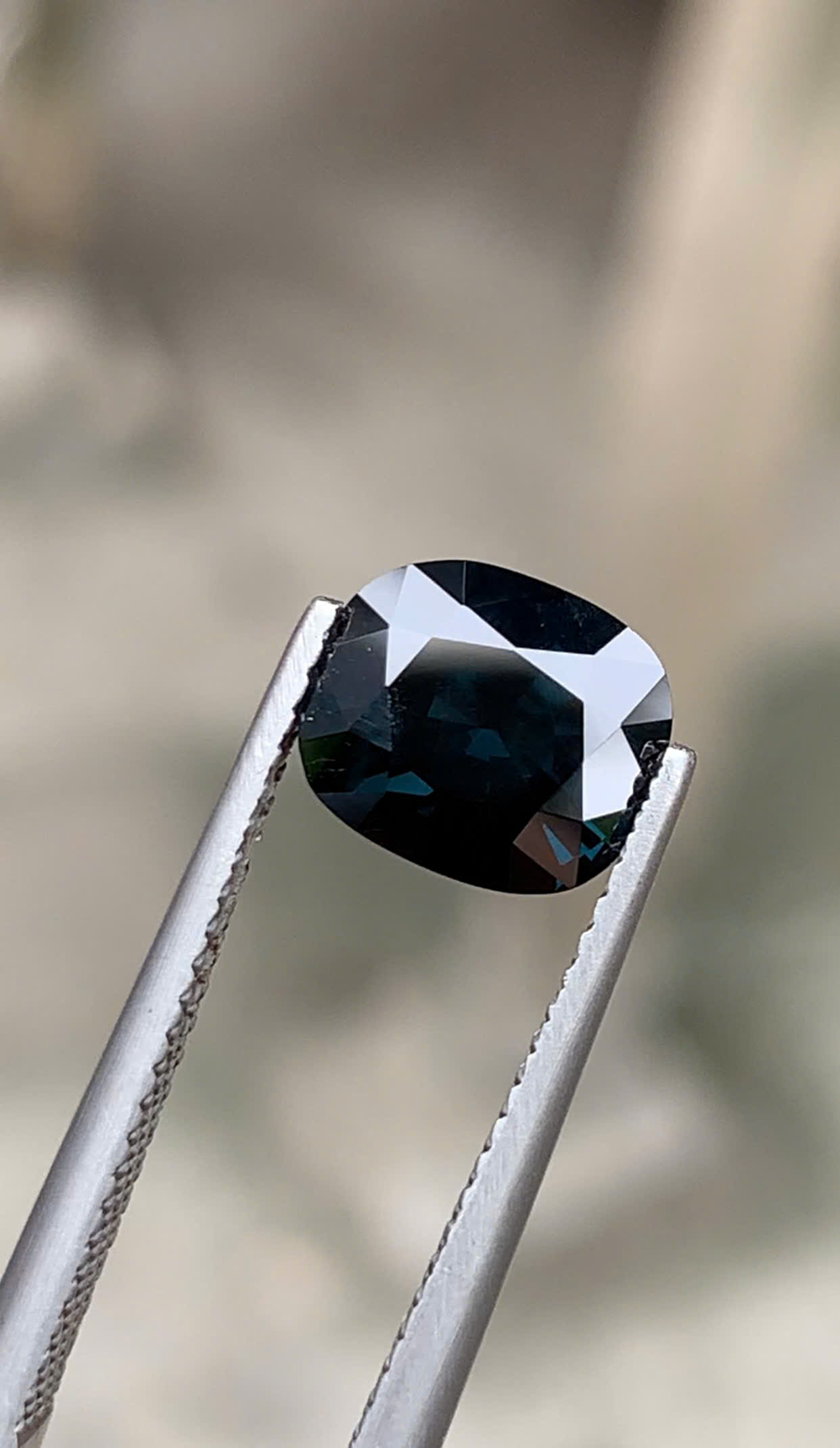 Natural Dark Blue Spinel Gemstone