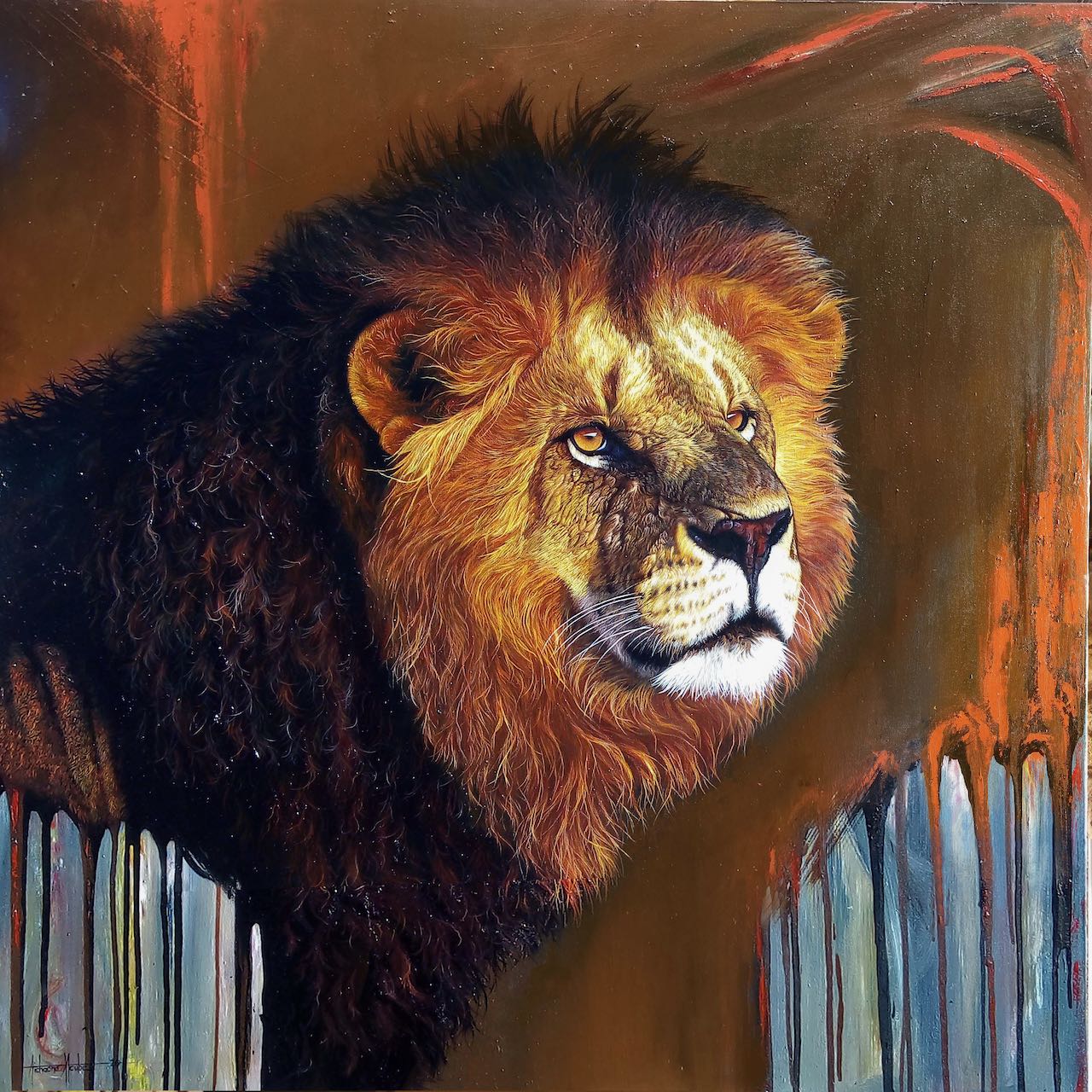 Bravity Lion Painting