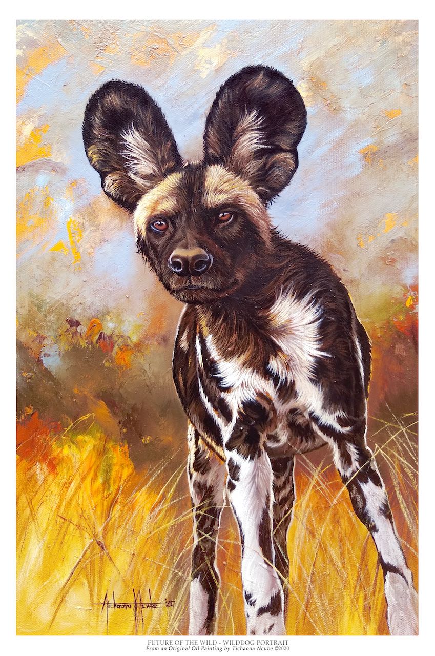 Future of the Wild African Wild Dog Painting