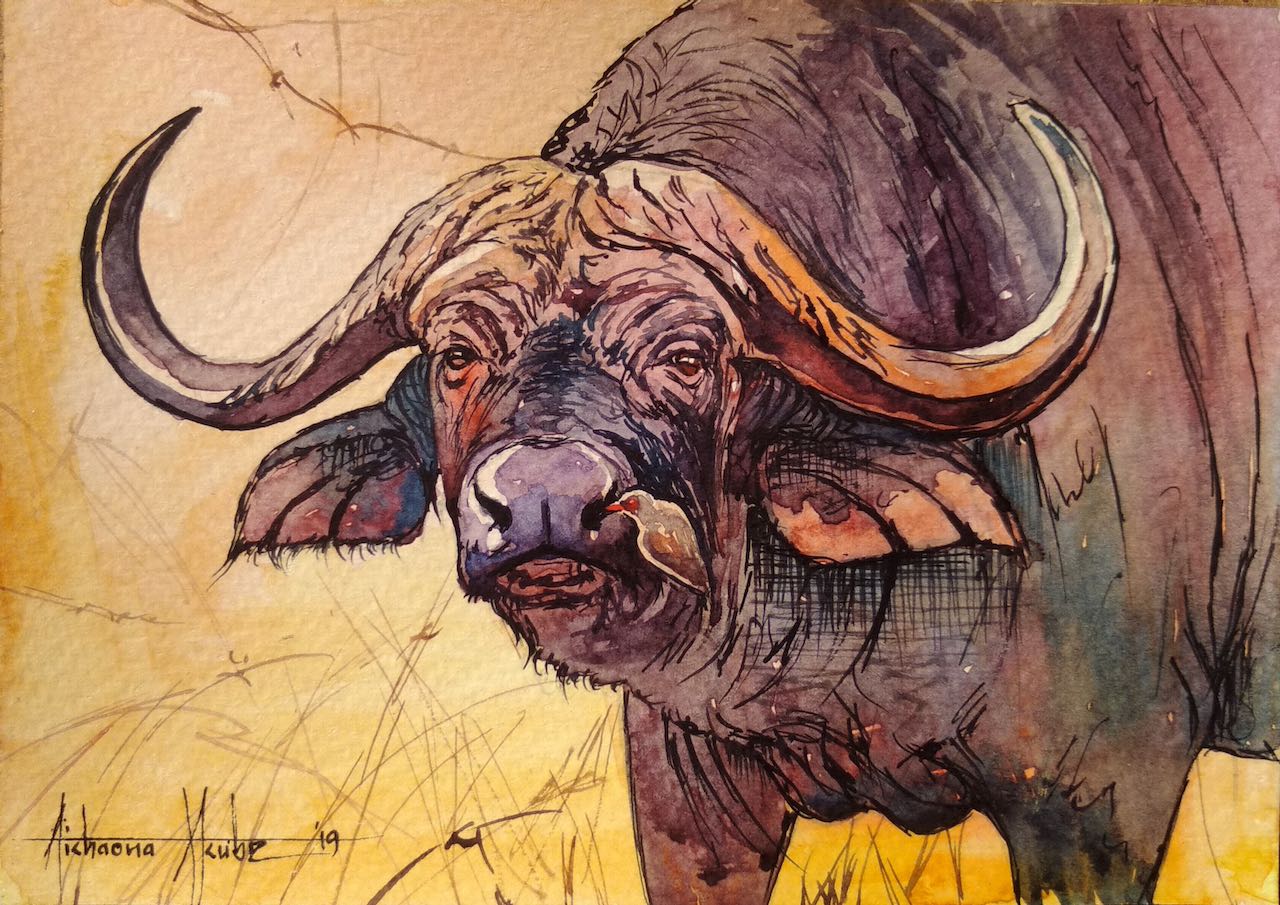 The Guardian Buffalo Painting