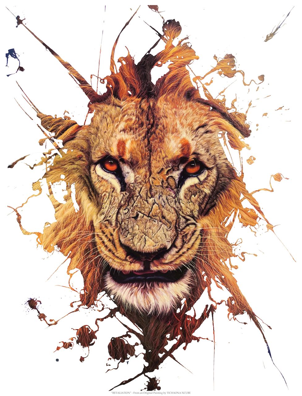 Retaliation Lion Original Portrait