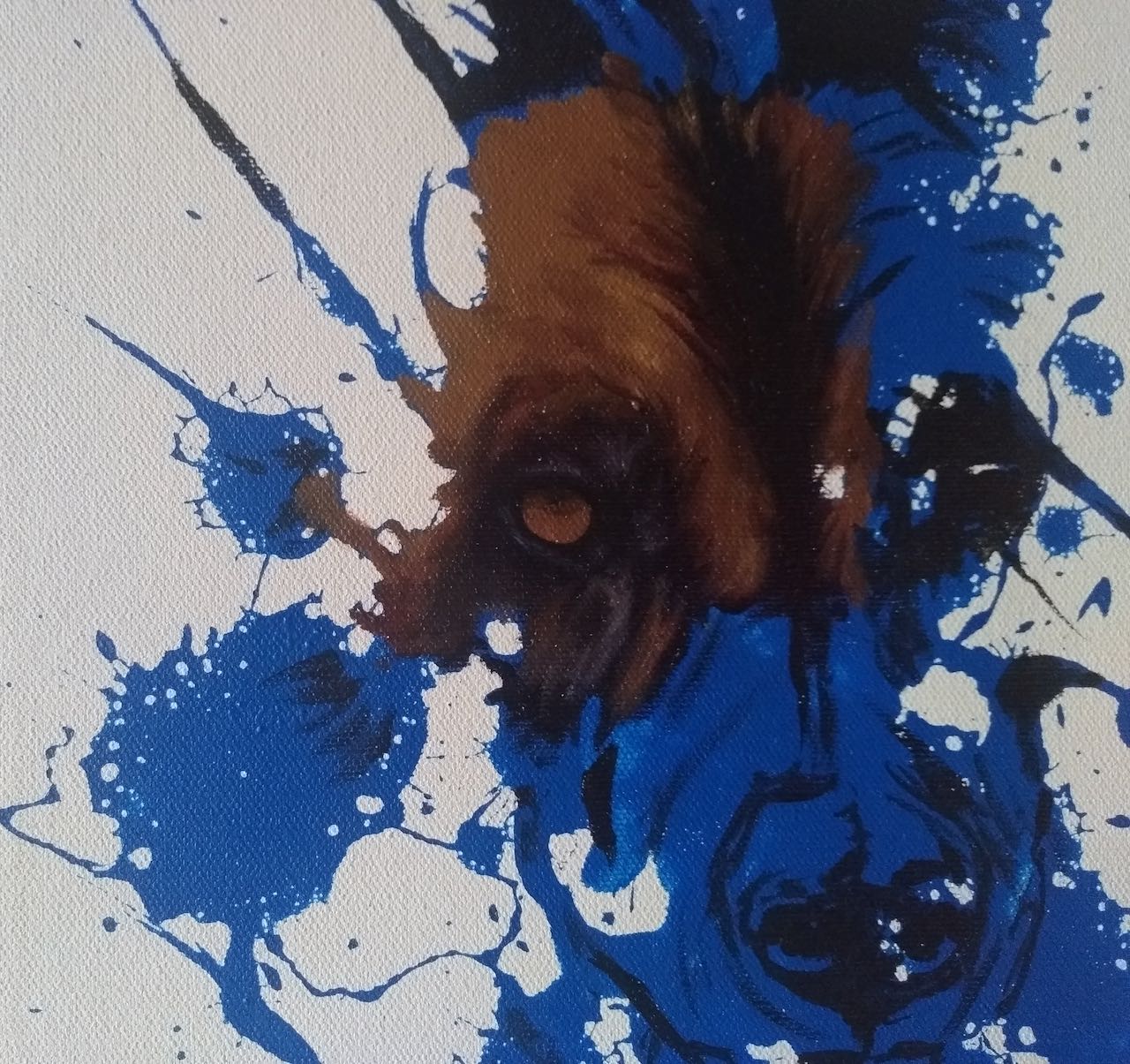 Almost Snuffed Out African Wild Dog Painting