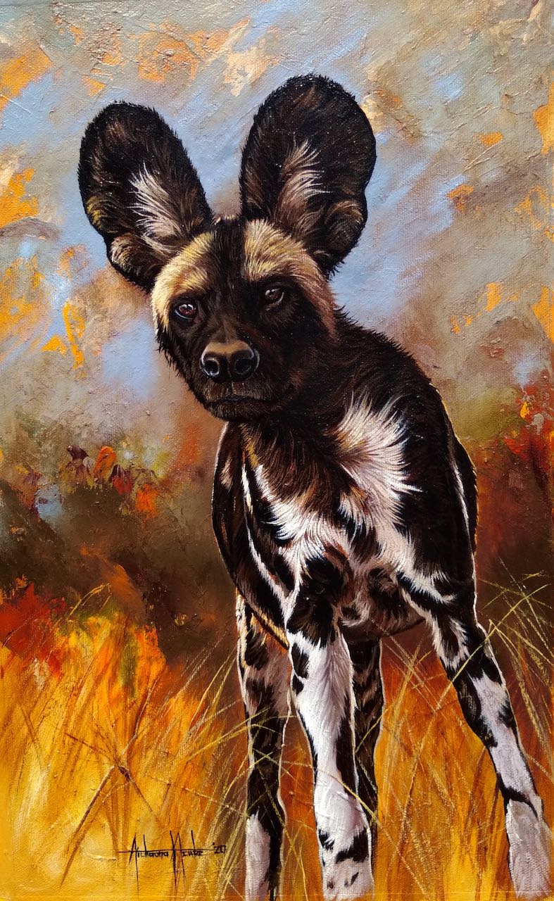 Future of the Wild African Wild Dog Painting