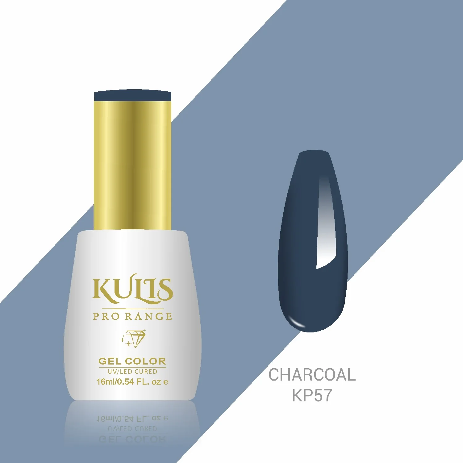 Kulis Pro Range Gel Polish KP57 - Charcoal 