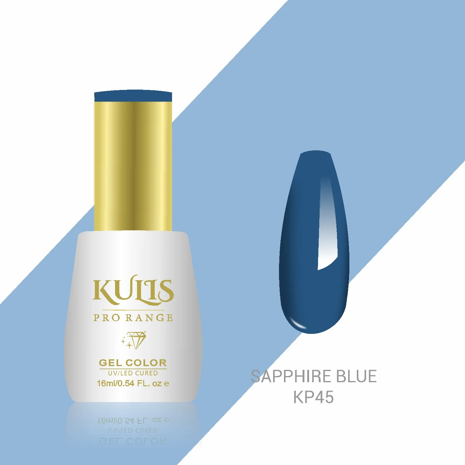Kulis Pro Range Gel Polish KP45 - Sapphire Blue 