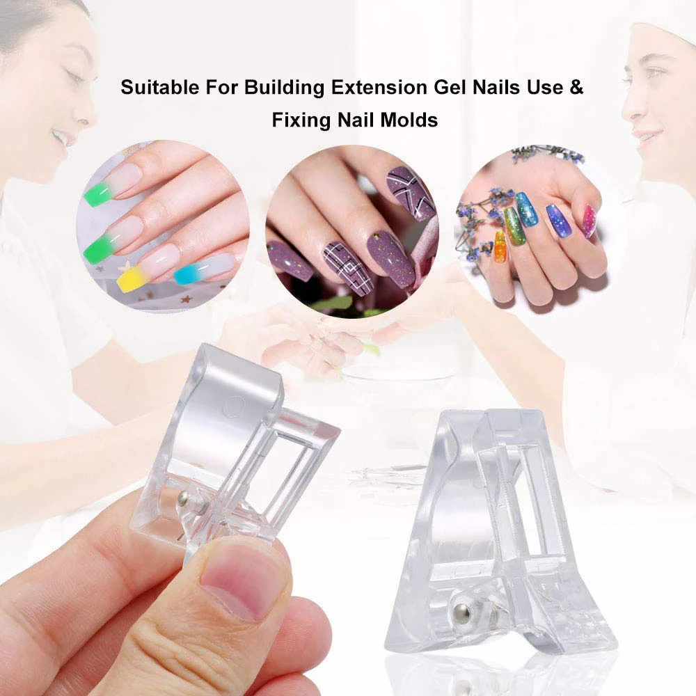 Nail Clip Plastic - Clear - 5pcs