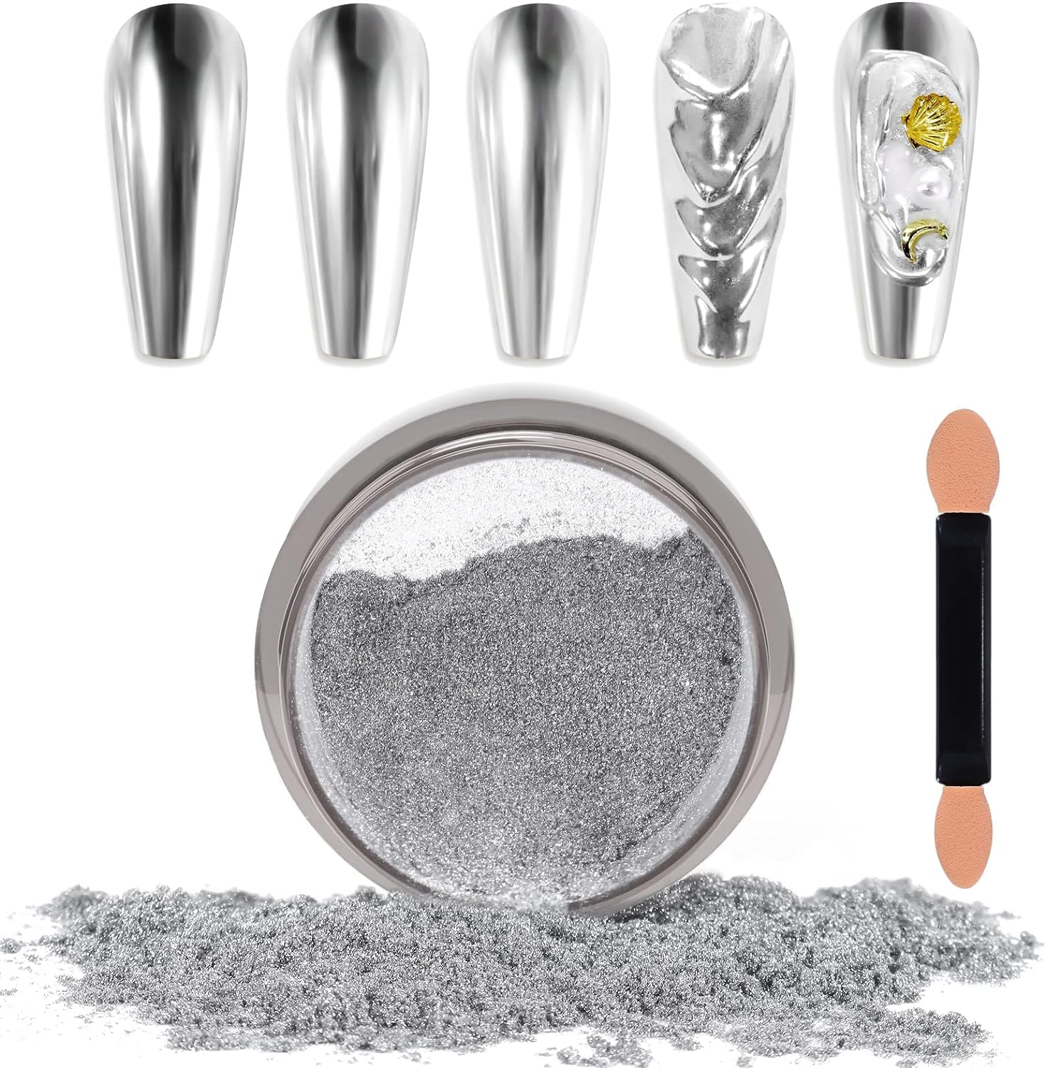 Silver Chrome Nail Powder
