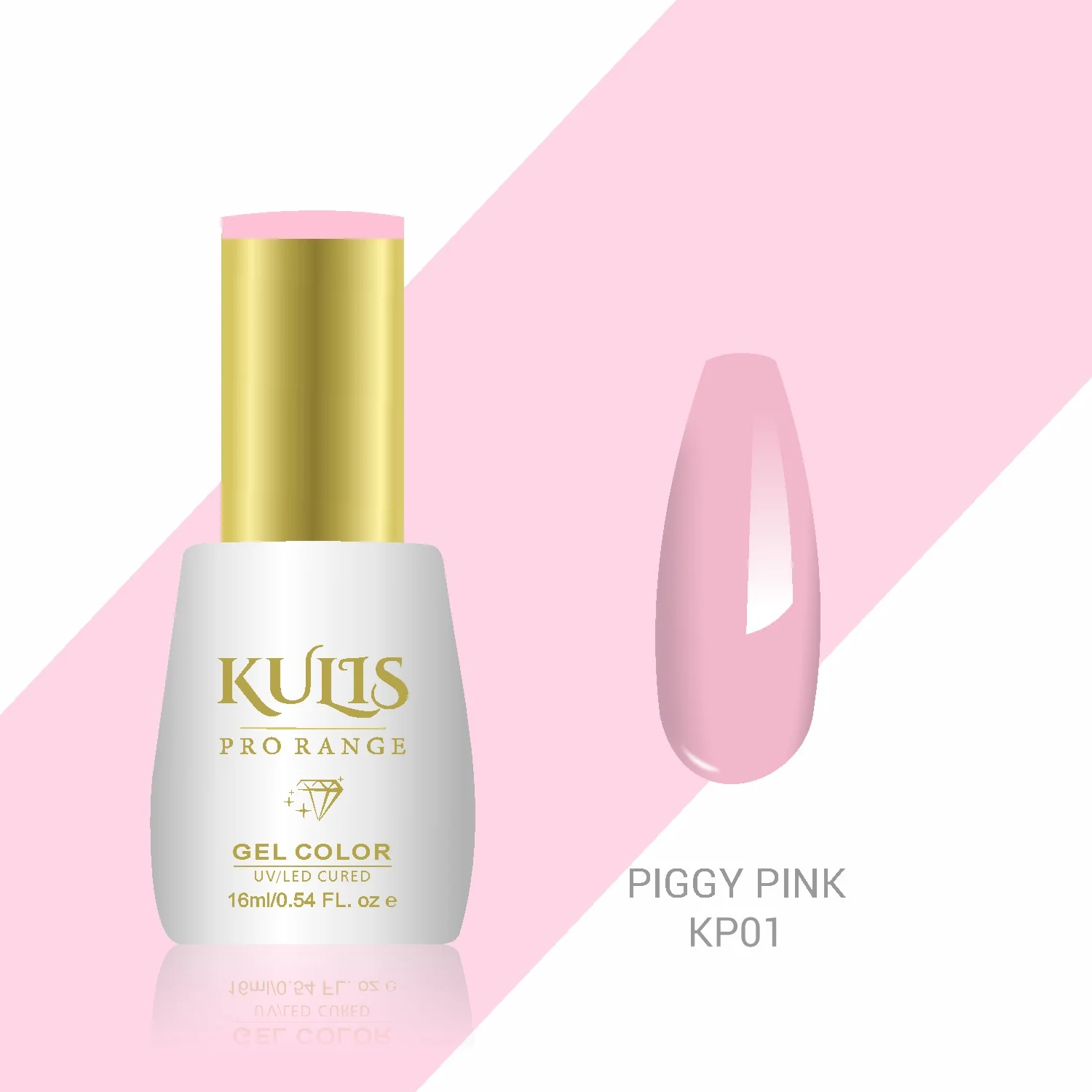 Kulis Pro Range Gel Polish KP01 - Piggy Pink