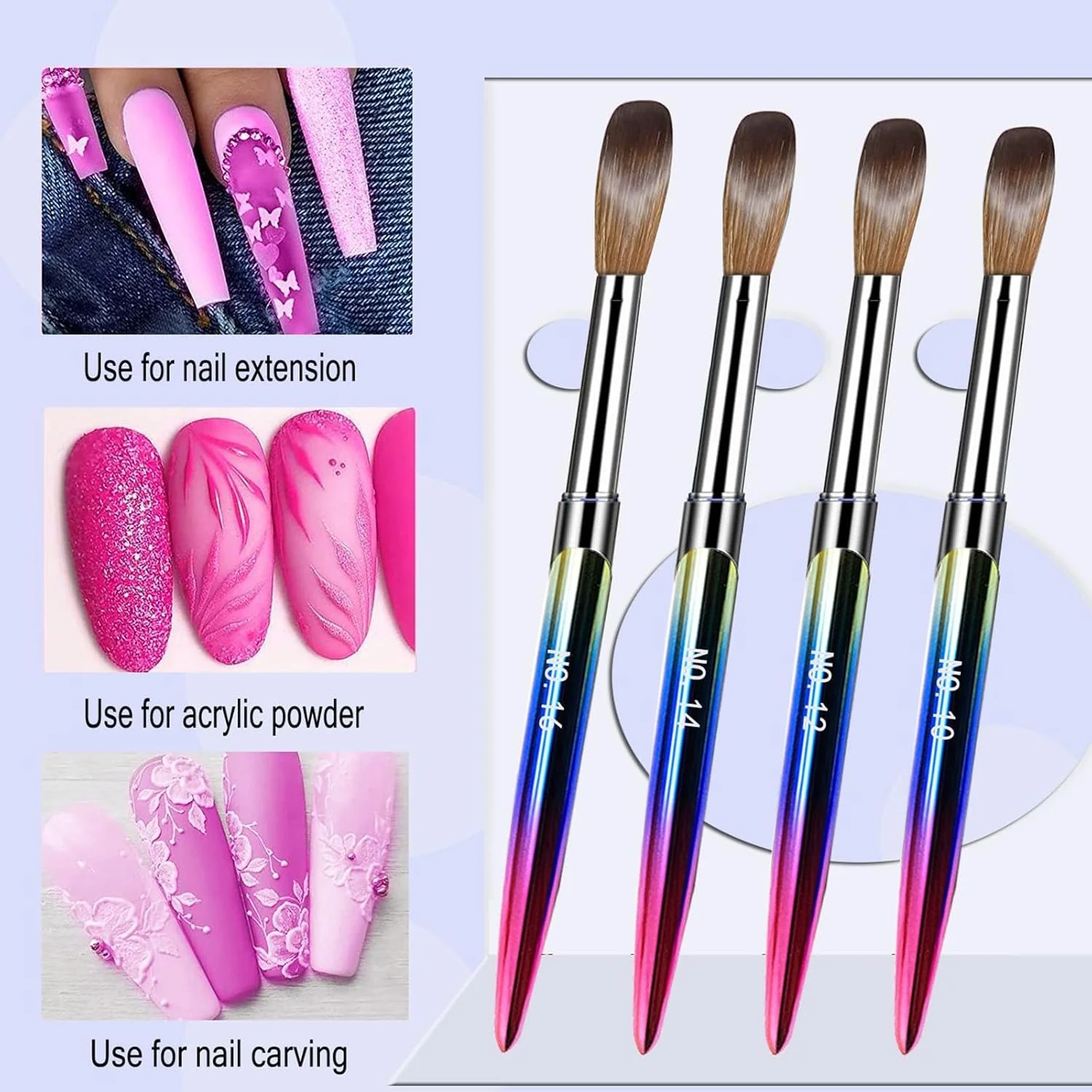 4-Piece Acrylic Brush Set