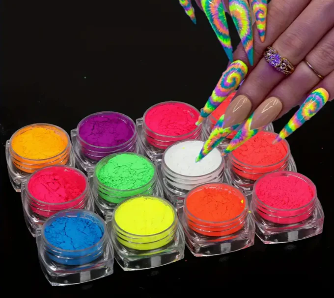 Neon Nail Powder Set