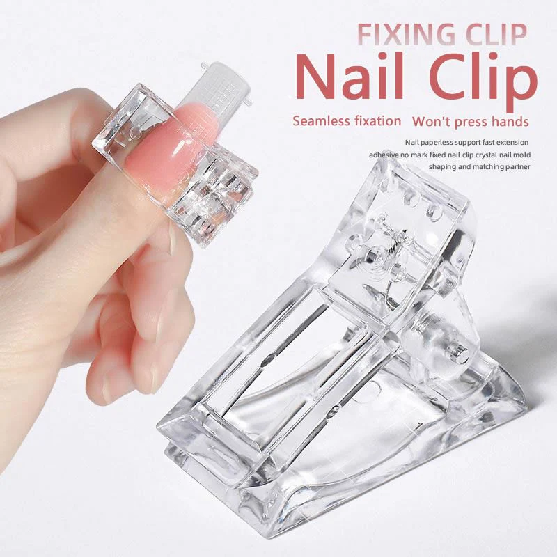 Nail Clip Plastic - Clear - 5pcs