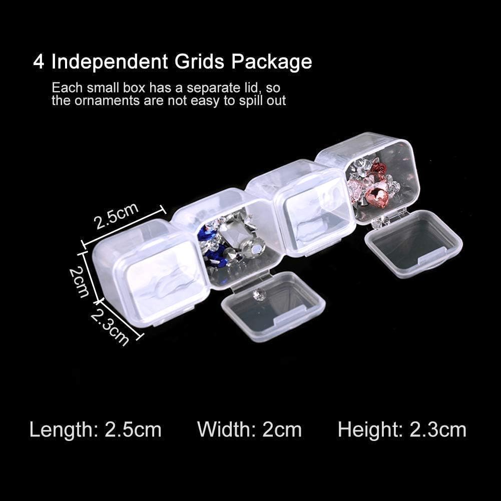 Storage Box 28 GRIDS Organizers Clear Bead Container, Simuer Diamond Embroidery Box Diamond Painting Accessory Storage Box Transparent Jewelry Nail Art...