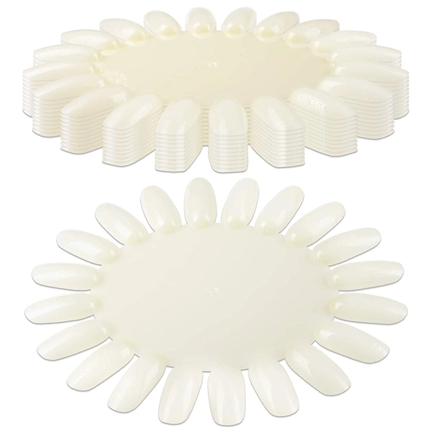 Natural Nail Art Display Wheel – 10PCS Nail Polish Swatch Rounds for Gel, Acrylic & Practice Designs