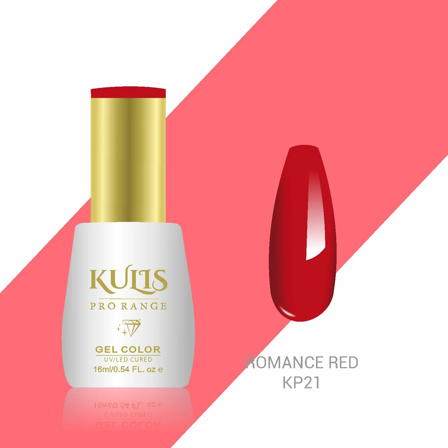 Kulis Pro Range Gel Polish KP21 - ROMANCE RED