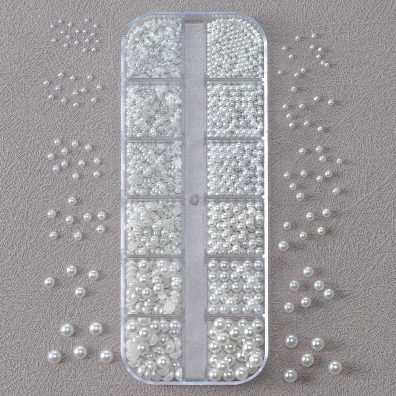 Pearl White Beads for Nail Art 