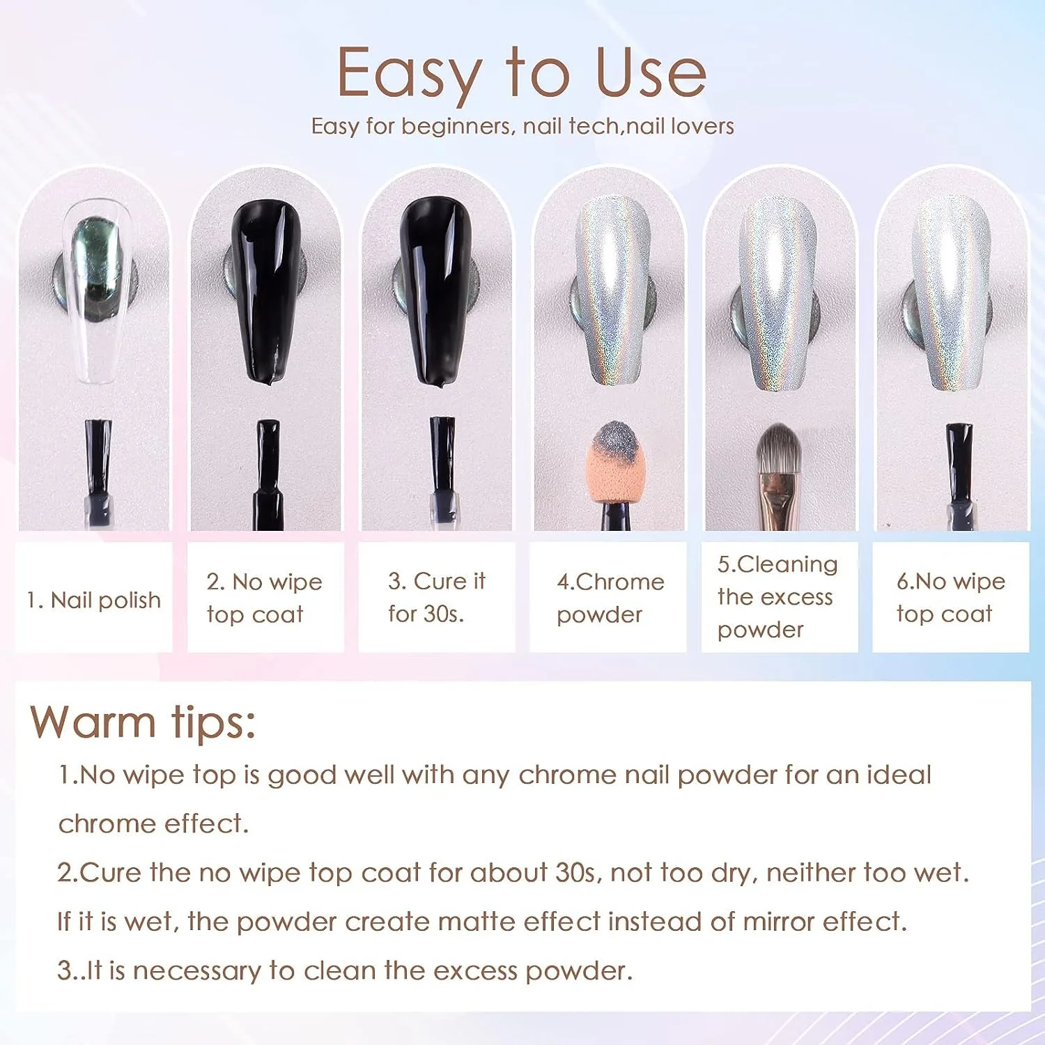 Silver Chrome Nail Powder