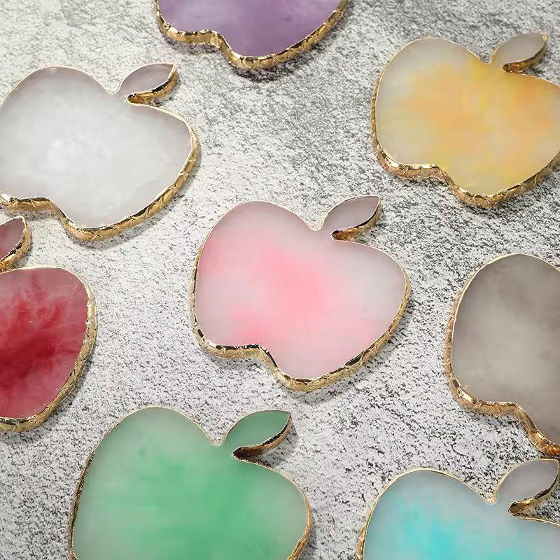 Nail Art Mixing Palette with Golden Edge Random shape