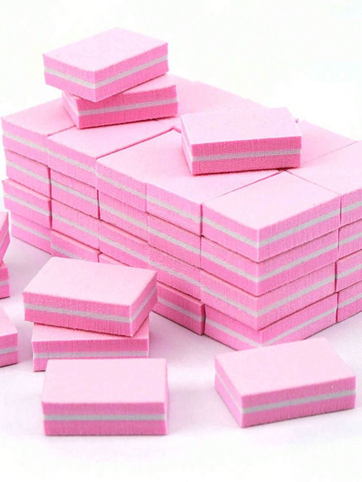 50 Pcs Mini Buffers for Nails 180/100 Grit Buffer 