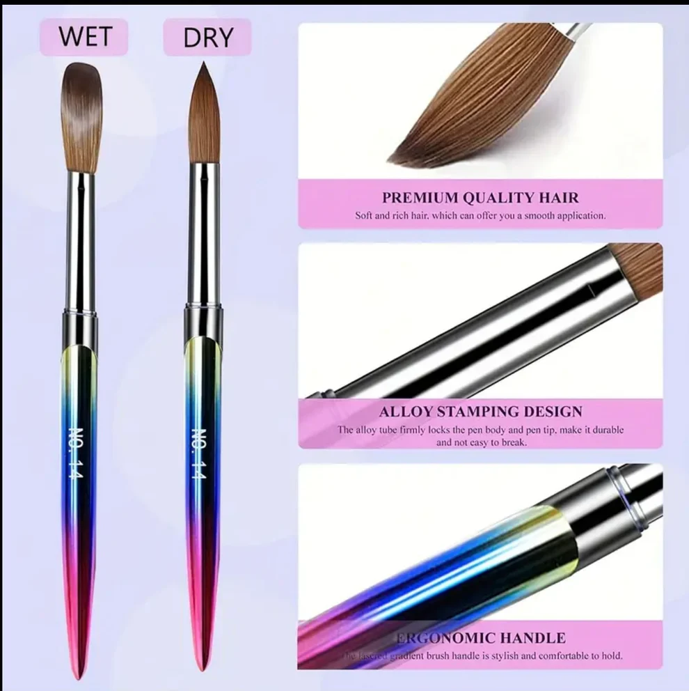 Acrylic Nail Brush Set of 4