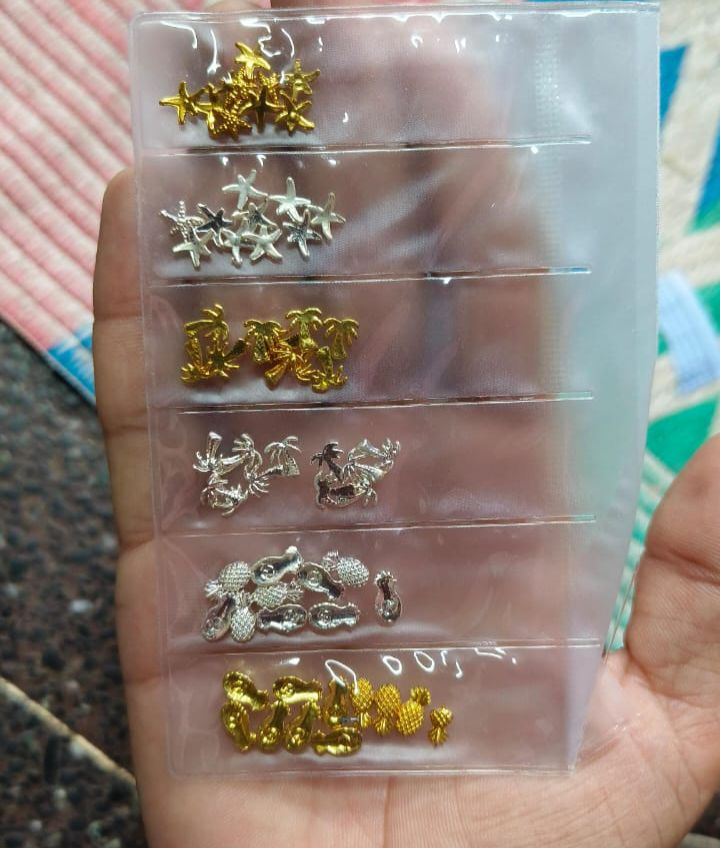 Assorted Metallic Nail Art Decorations
