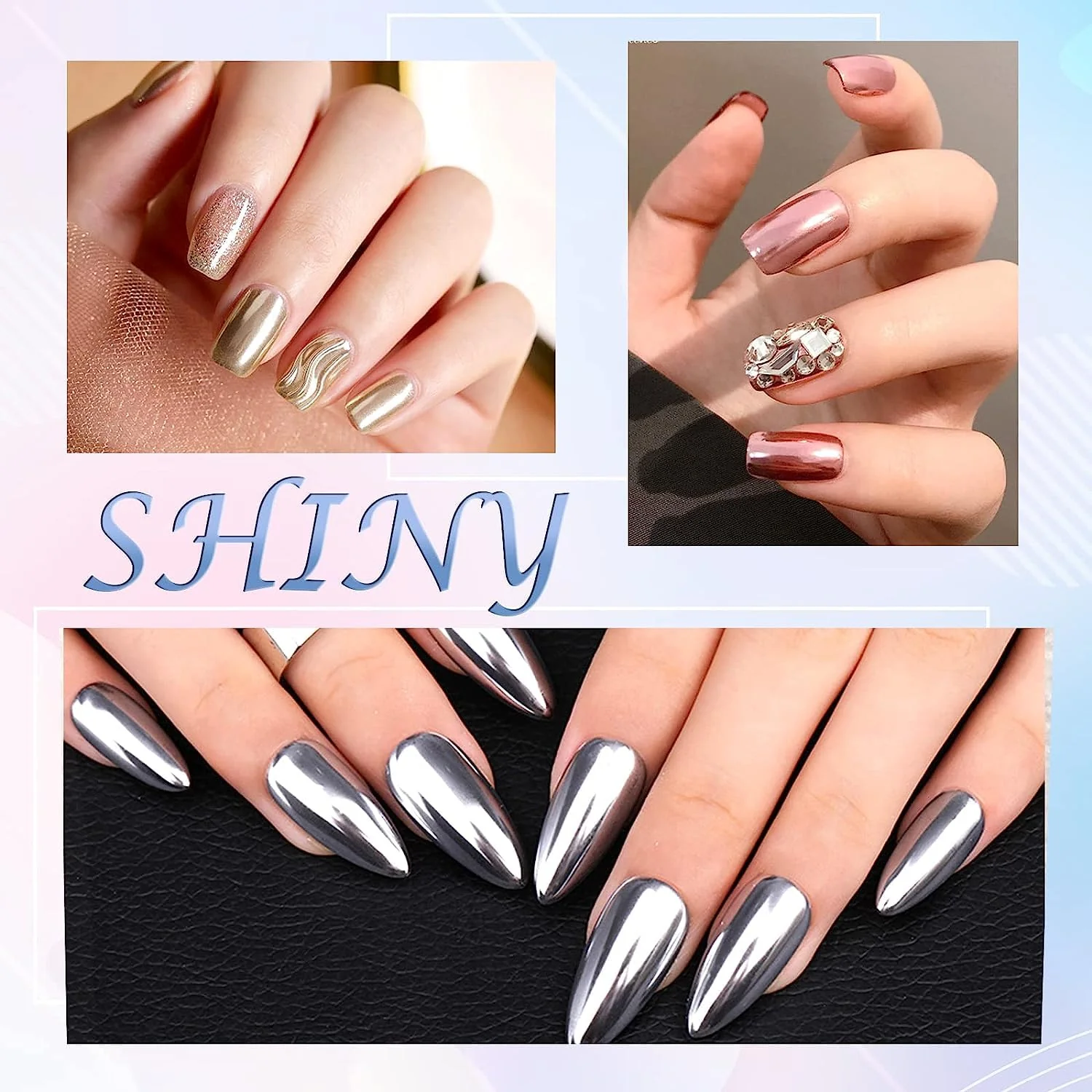 Silver Chrome Nail Powder
