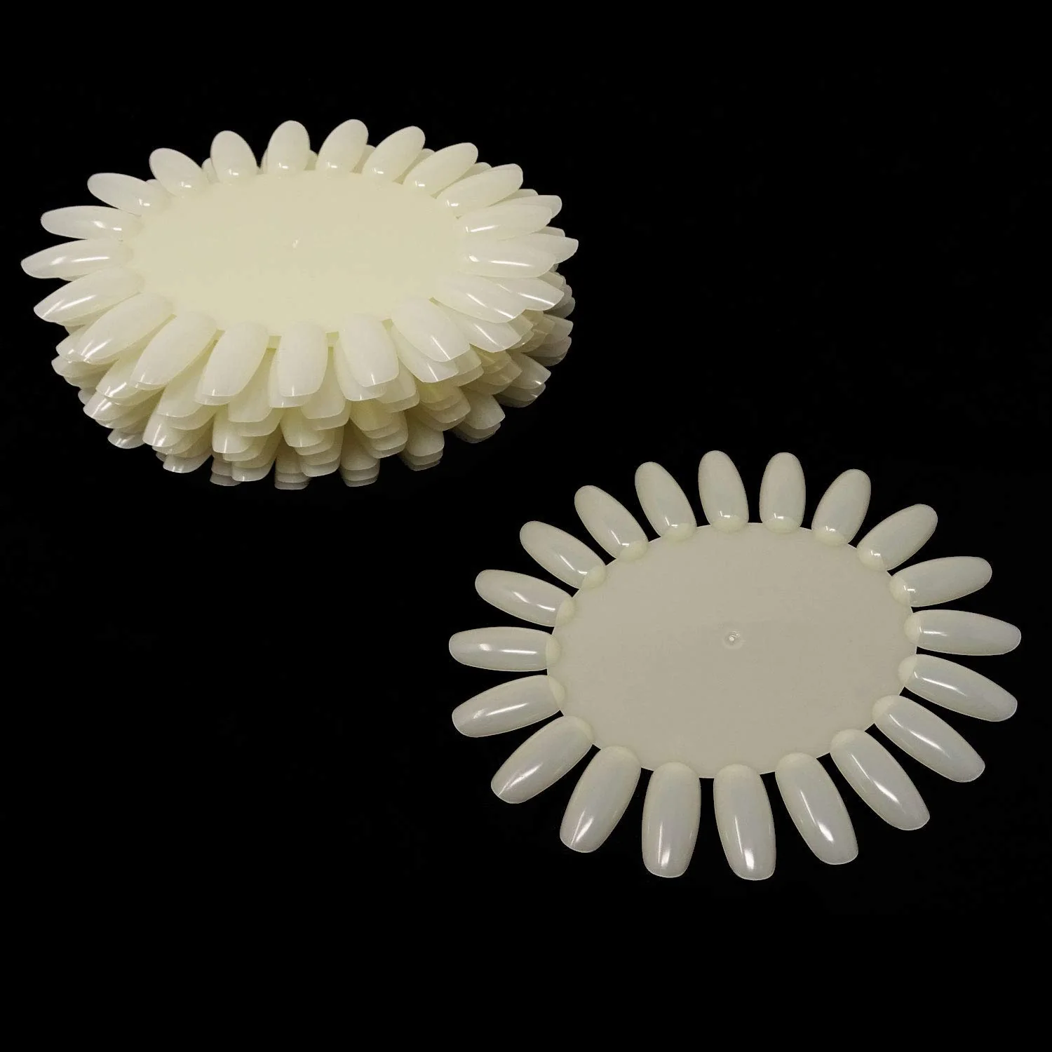 Natural Nail Art Display Wheel – 10PCS Nail Polish Swatch Rounds for Gel, Acrylic & Practice Designs