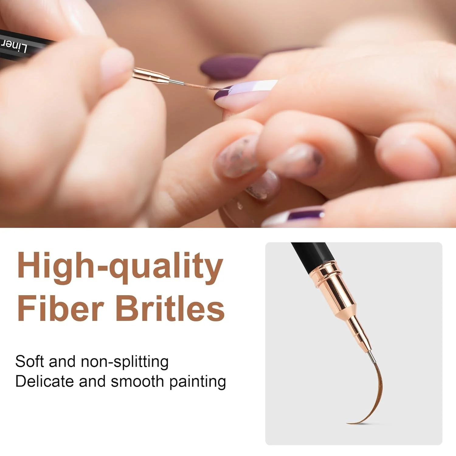 5pcs Professional Nail Art Liner Brush Set