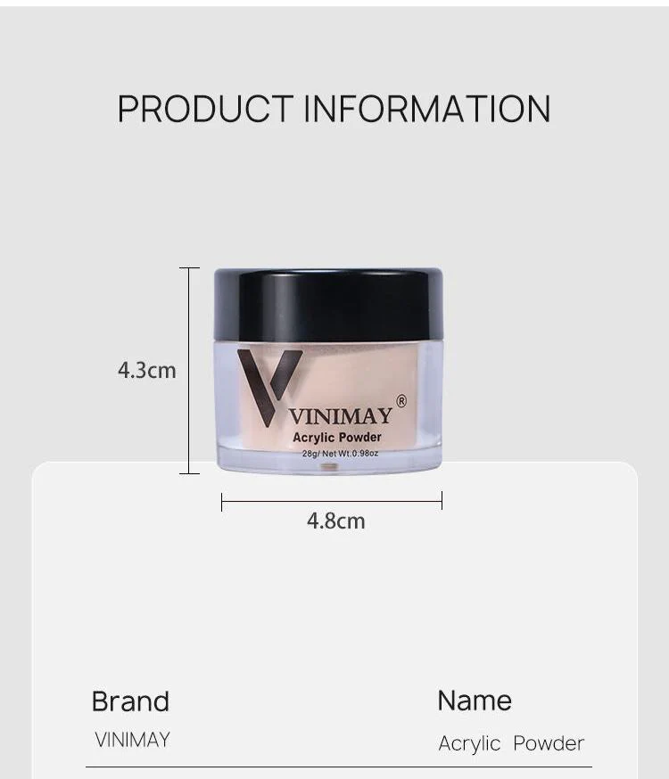 VINIMAY® Professional Acrylic Powder 28gm Packaging