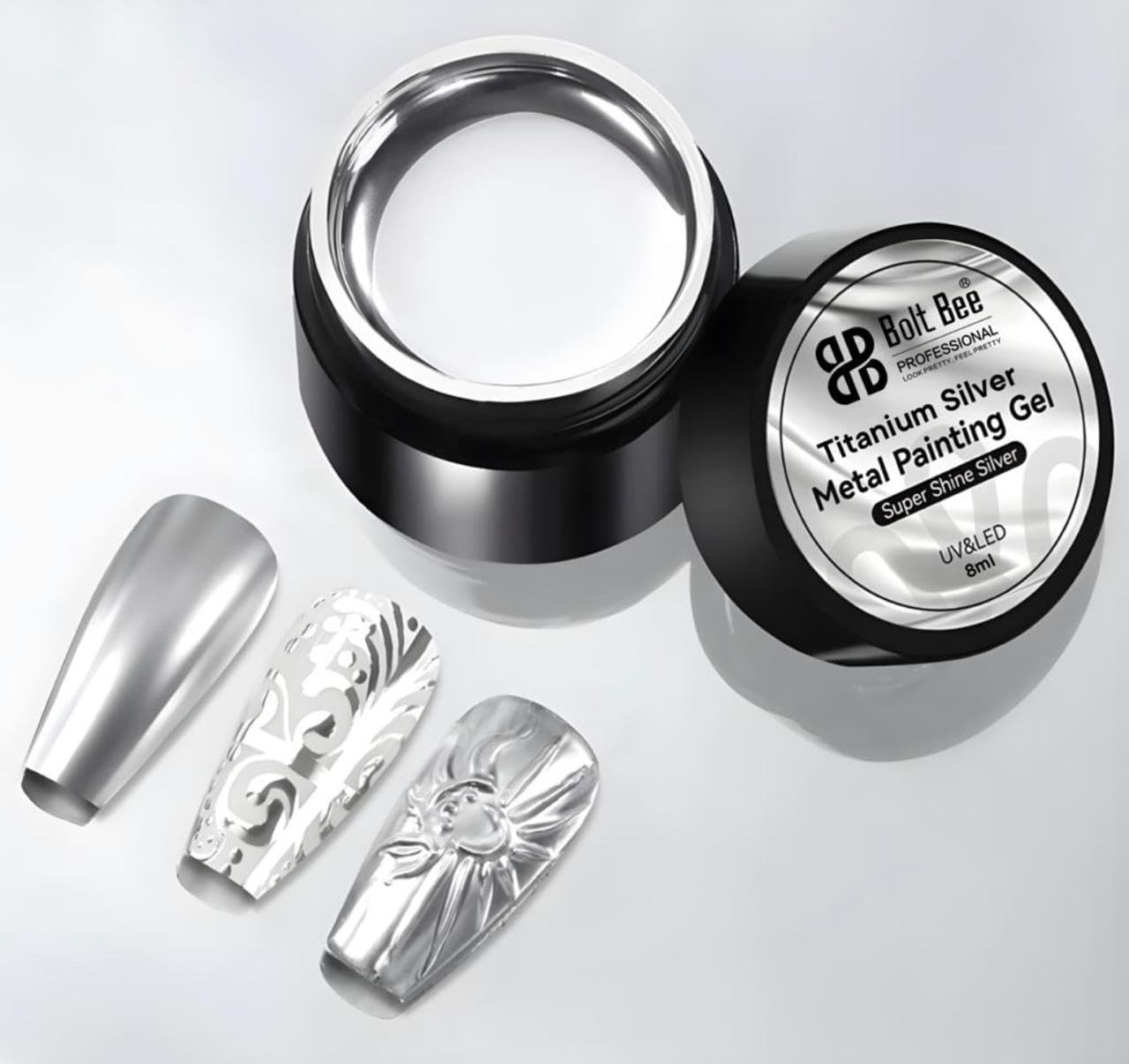 Titanium Silver Metal Painting Gel
