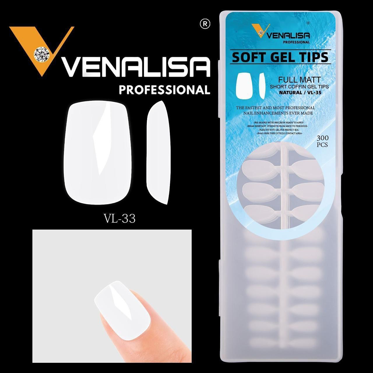 Venalisa Professional Soft Gel Tips VL-33