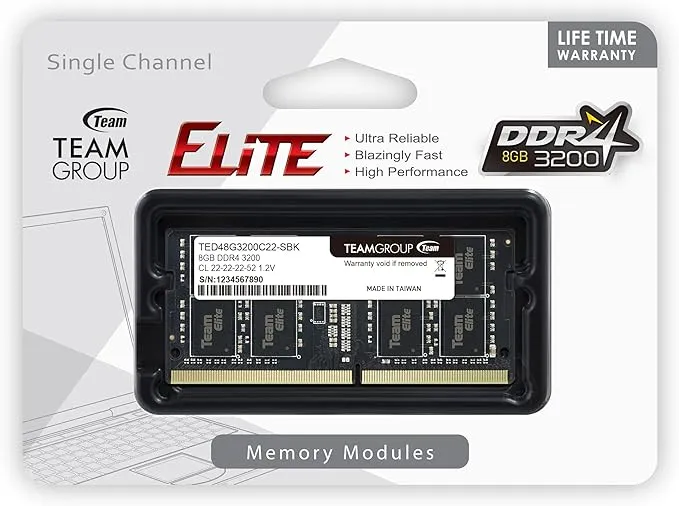 RAM TEAMGROUP ELITE 8GB 3200 DDR4 NOTEBOOK