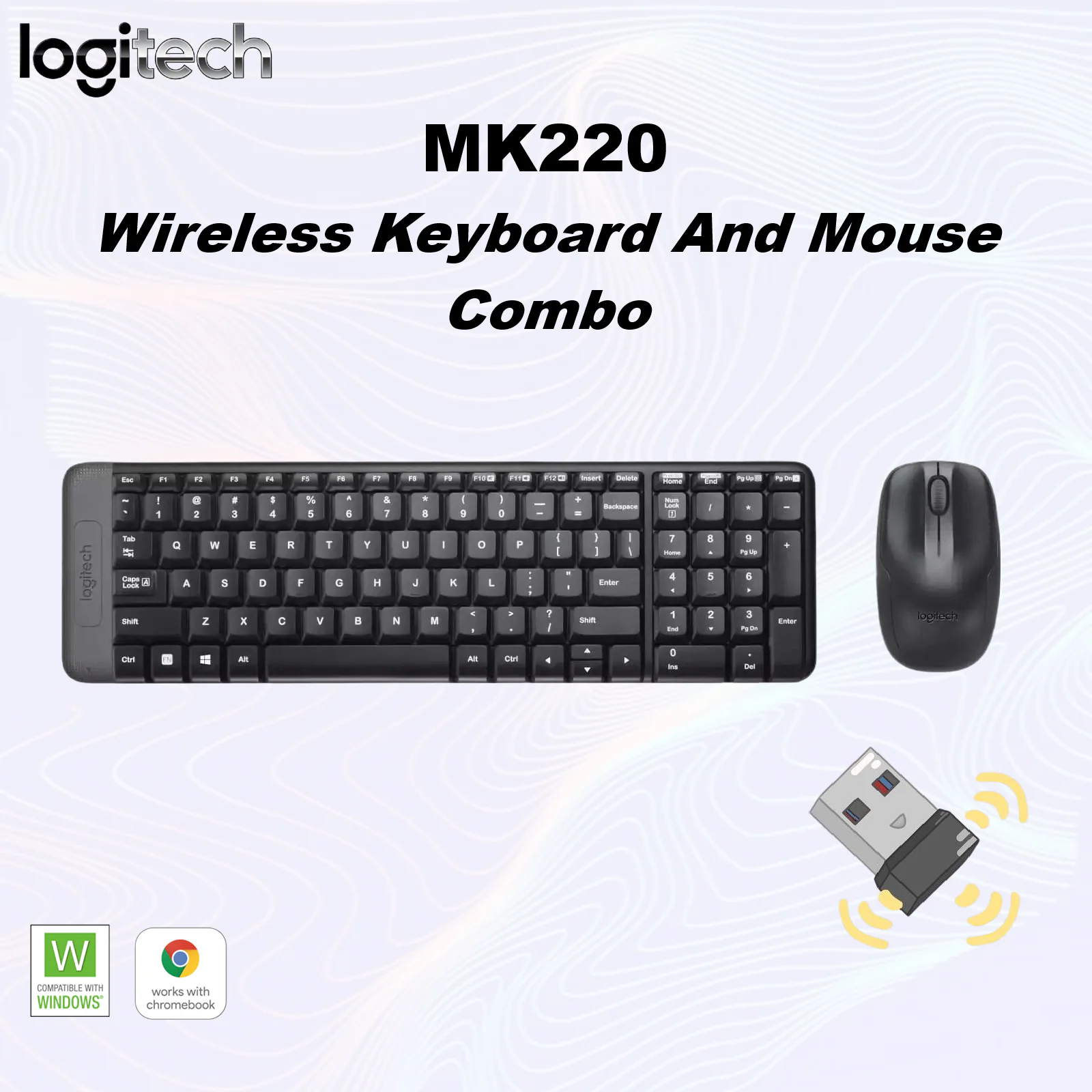 LOGITECH MK220 SET KEYBOARD AND MOUSE