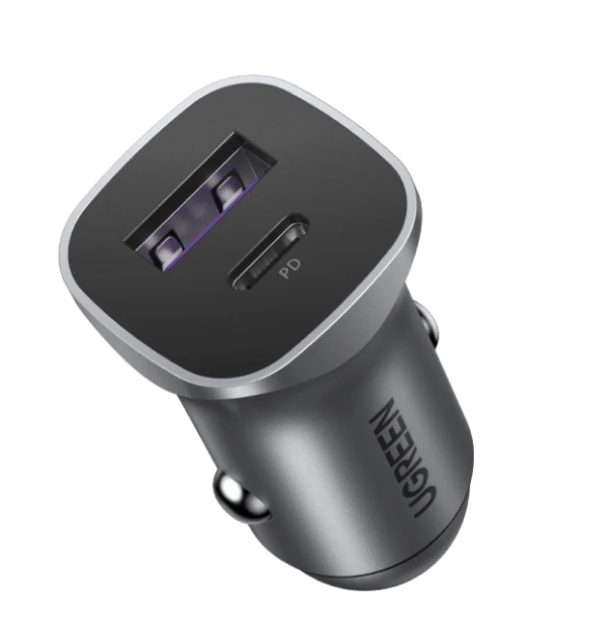 UGREEN 30W Dual Port Fast Car Charger, for Phones, Tablets & Ipads