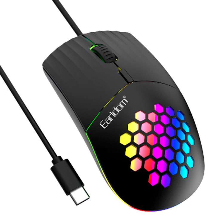 Mouse Earldom ET-KM5, RGB, USB-C