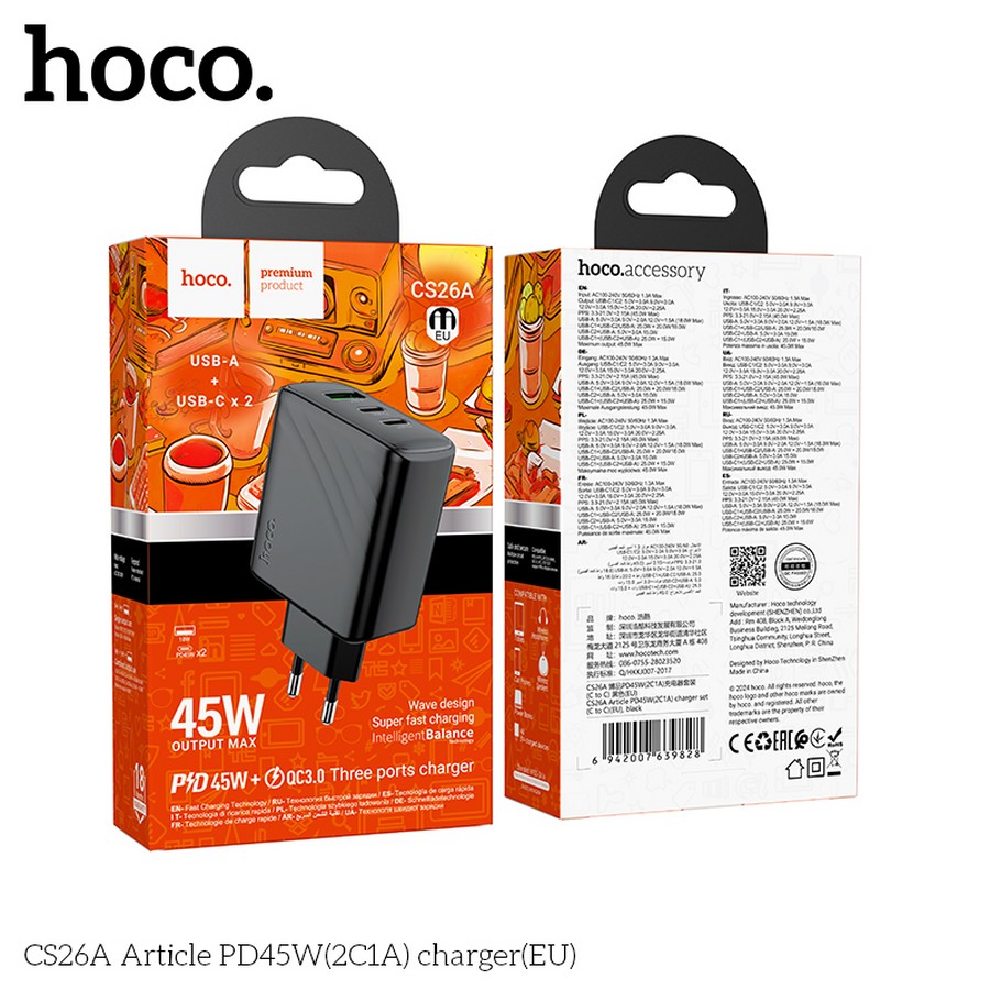 Hoco CS26A Article PD45W(2C1A) charger