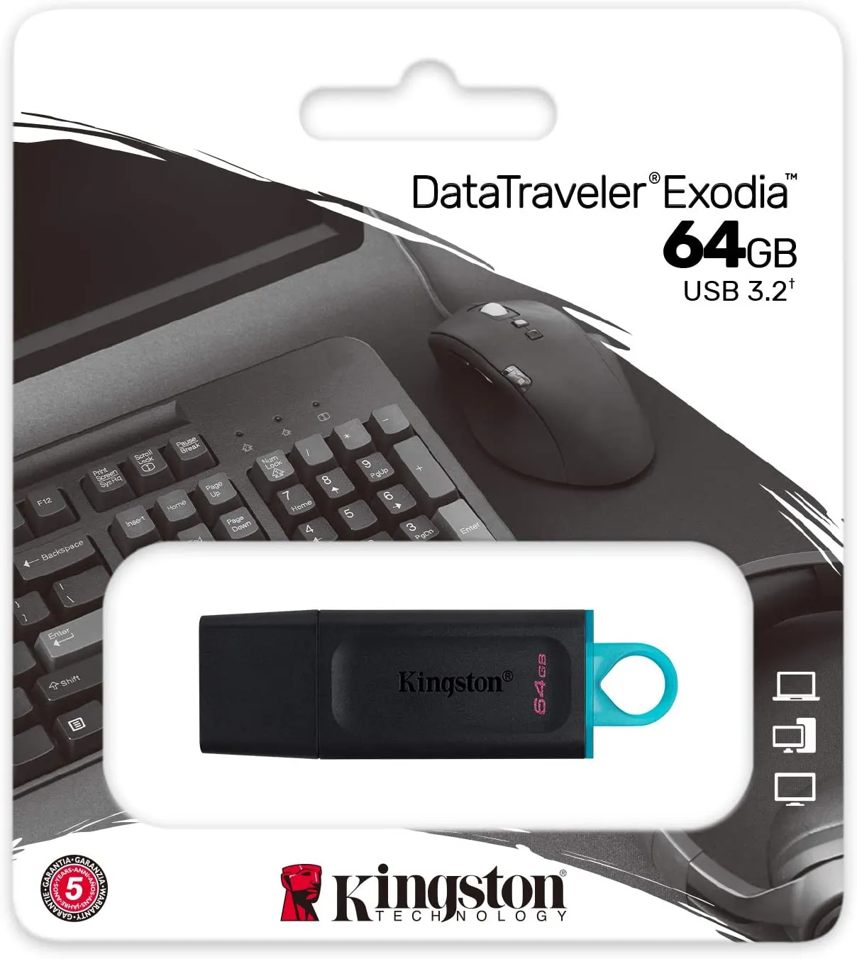 USB KINGSTON 64GB DATA TRAVELER EXODIA USB 3.2