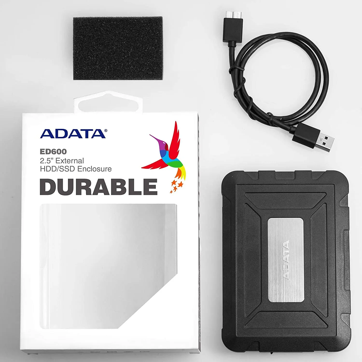ADATA ED600 2.5" EXTERNAL HDD/SSD ENCLUSER DURABLE