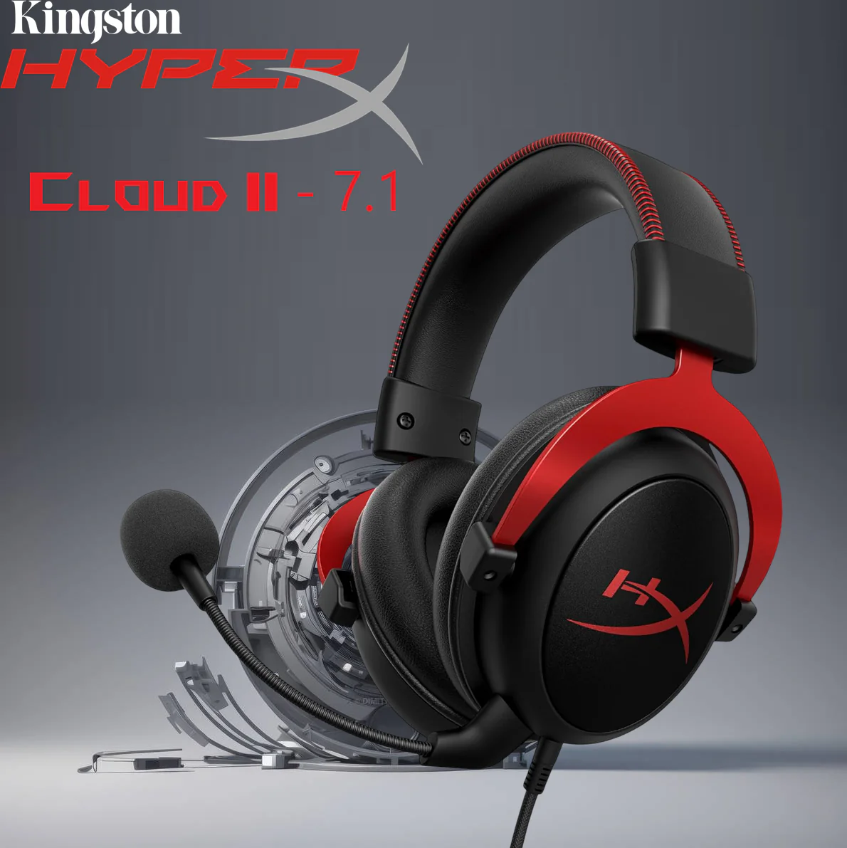 HyperX Cloud II – Gaming Headset, 7.1 Surround Sound