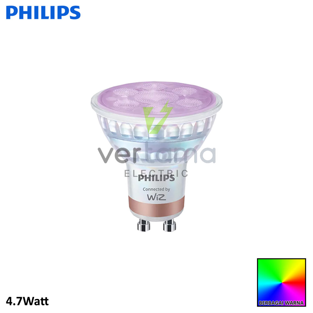 Promo Beli 3 Gratis 4.7Watt1 Lampu Philips Spotlight RGB Smart WIFI GU10 4.7W