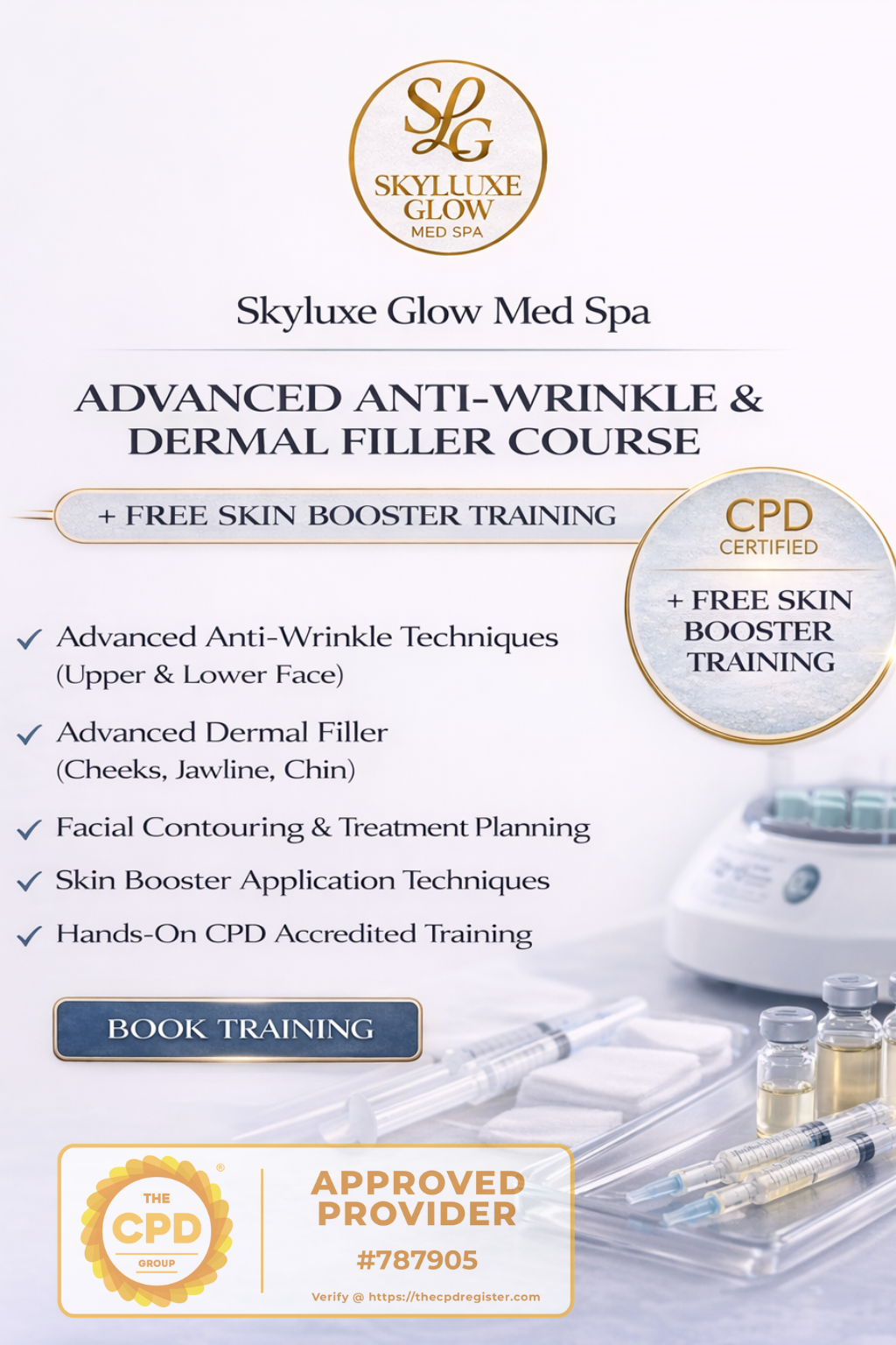 Advanced Aesthetic Injector Package/Limited available spaces-message us for dates & to secure your place