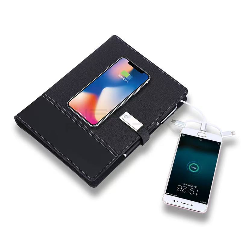 Charging Notebook – Power Bank + USB Drive + Wireless Charger