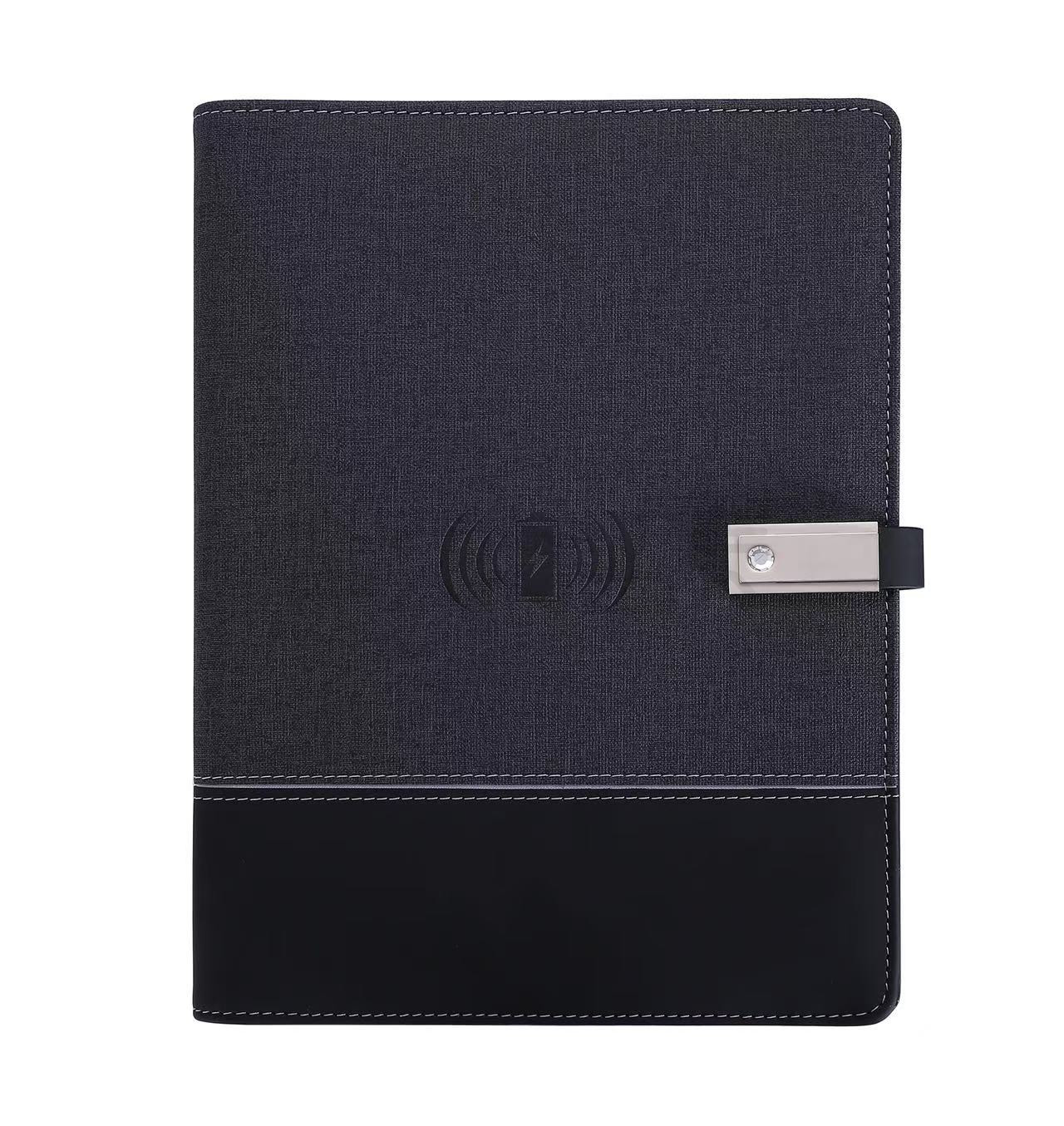 Charging Notebook – Power Bank + USB Drive + Wireless Charger