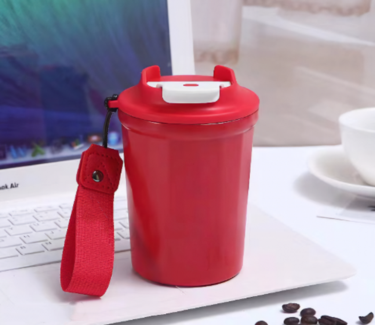 Brandable Portable Red Travel Mug