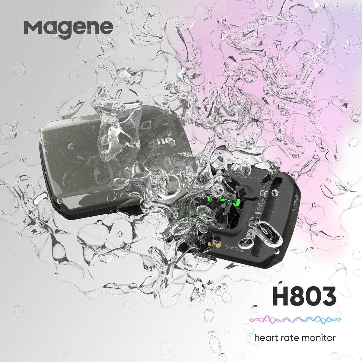 Banda de frecuencia cardiaca de brazo Magene H803