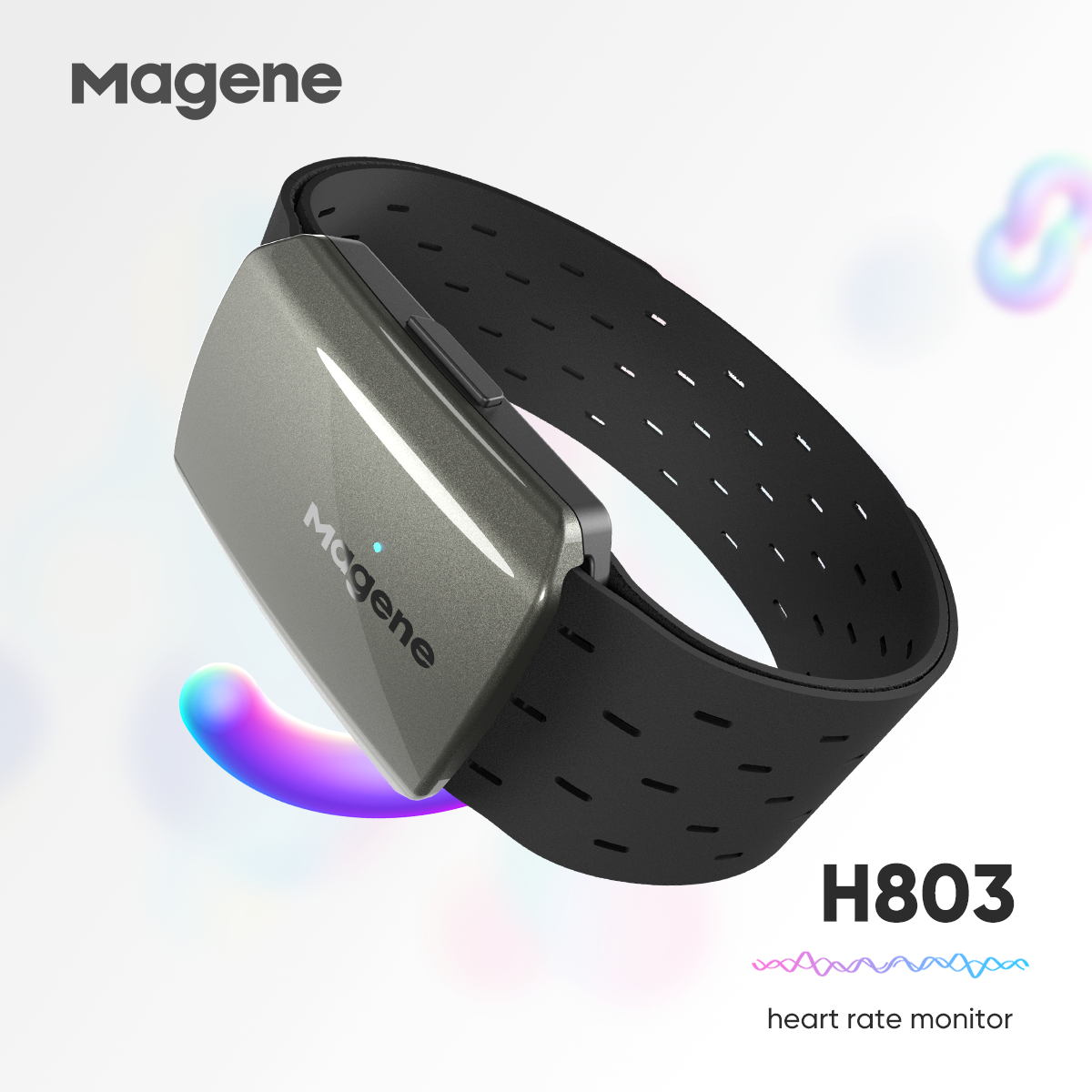 Banda de frecuencia cardiaca de brazo Magene H803