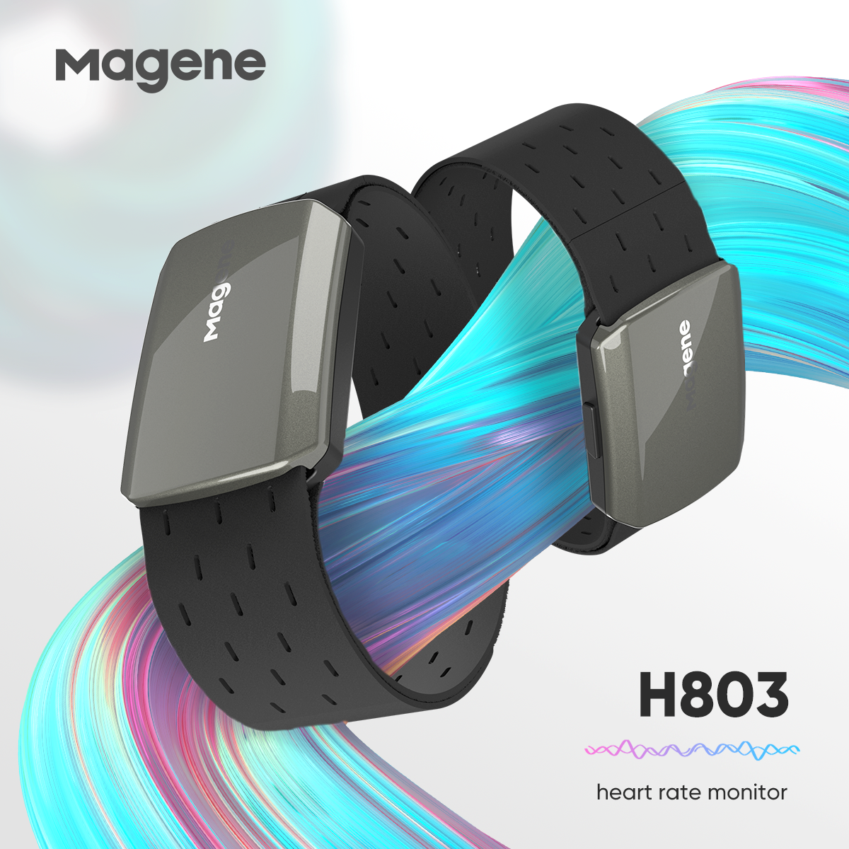Banda de frecuencia cardiaca de brazo Magene H803